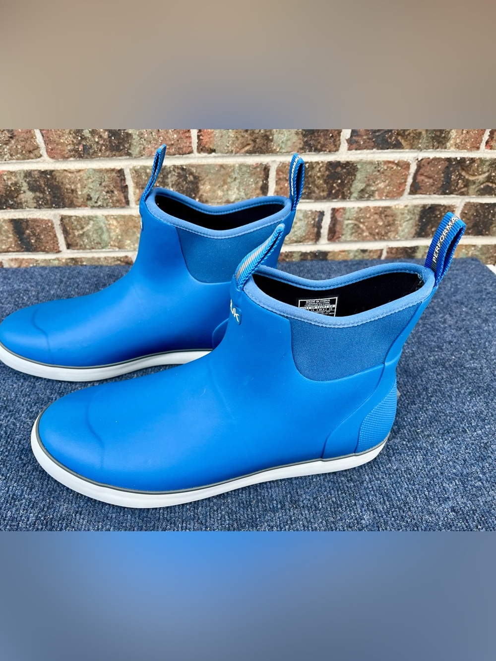 HUK Fishing Boots Men Size 14 New Rubber Waterproof Blue